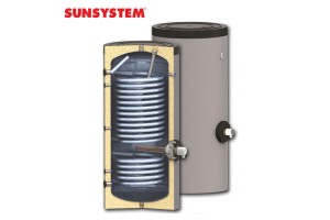 Emaliuotas vandens šildytuvas 500 L su 1,8 m2 ir 4,36 m2 šilumokaičiais Sunsystem SWP2N 500